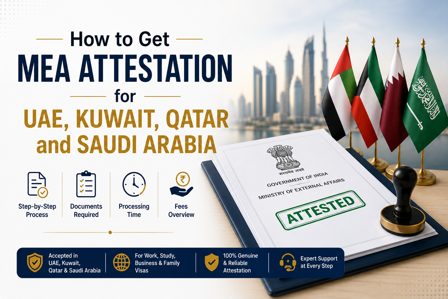 How to Get MEA Attestation for UAE, Kuwait, Qatar and Saudi Arabia