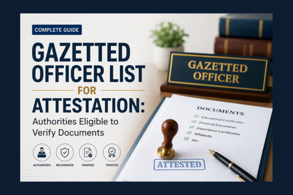 Gazetted Officer List for Attestation: Authorities Eligible to Verify Documents