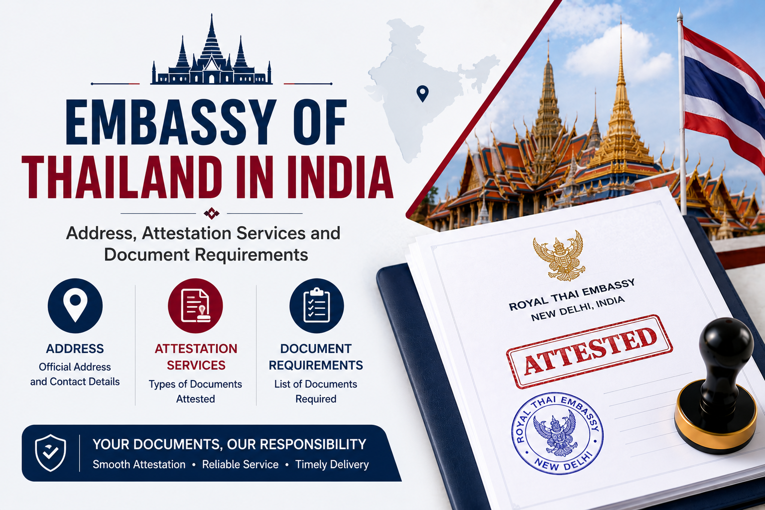 Embassy of Thailand in India: Address, Attestation Services and Document Requirements