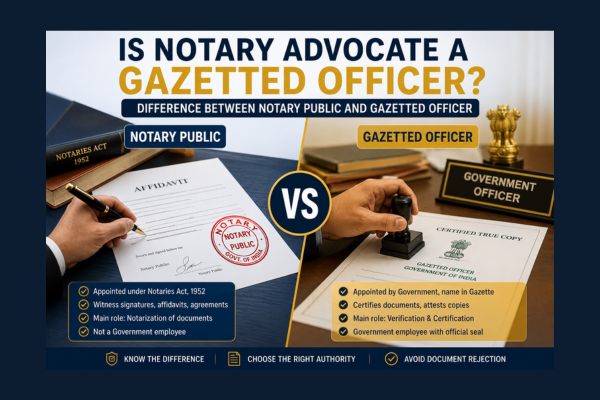 Is Notary Advocate a Gazetted Officer? Difference Between Notary Public and Gazetted Officer