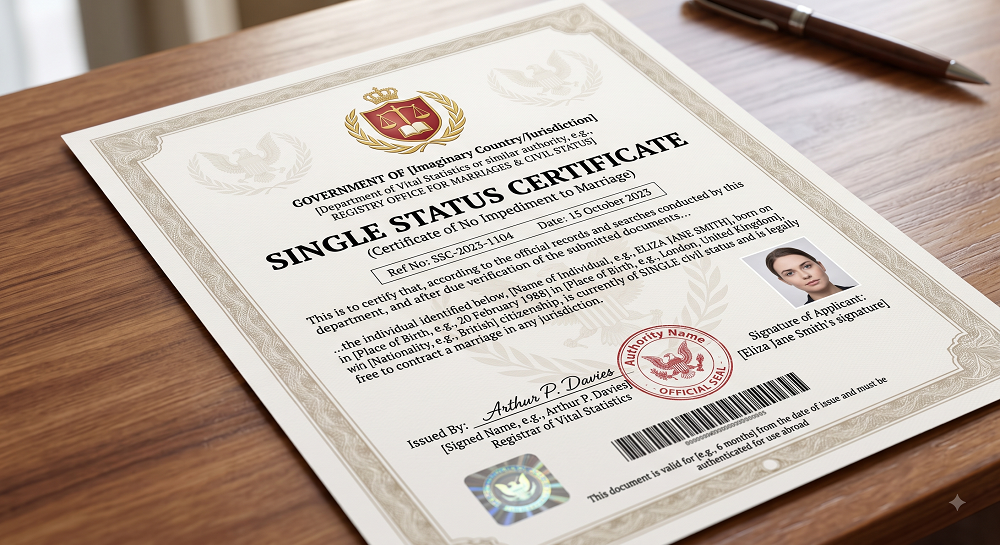 Single Status Certificate