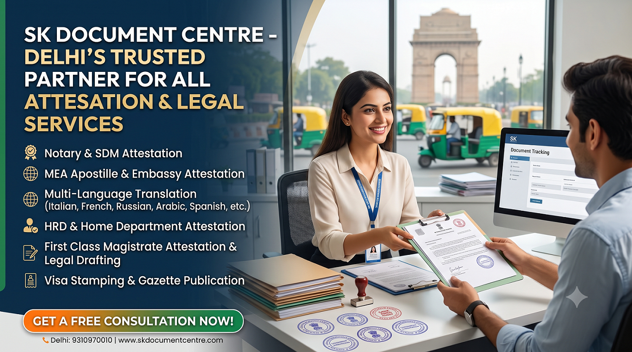 Attestation & Notary Services in Delhi | SK Document Centre