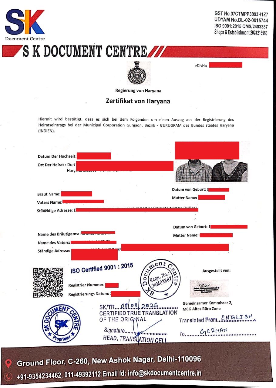 12. TRANSLATION SERVICES FOR ATTESTATION IN DELHI